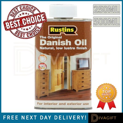RUSTINS DAS ORIGINAL DÄNISCHE ÖL FÜR ALLE HOLZARTEN NATÜRLICHES FINISH ALLE GRÖßEN