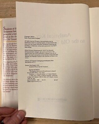 Analytical Key To The Old Testament, John Joseph Owens Vol Analytical Key To The Old Testament, John Joseph Owens Vol
