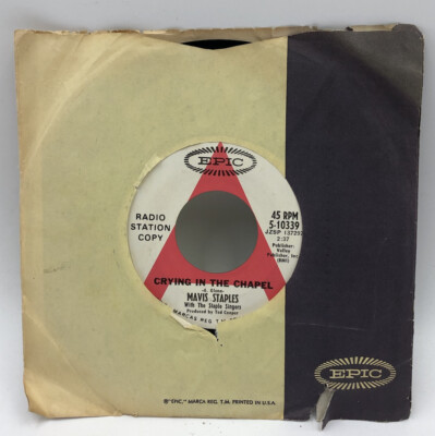 MAVIS STAPLES~CRYING IN CHAPEL/NOTHING~EPIC~Promo 45rpm 7 