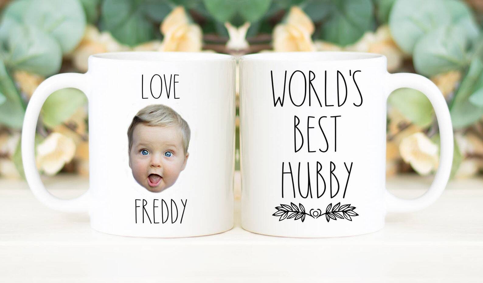 World's Best Hubby Coffee Mug Father's Day Gift Personalized With Photo Of Kids