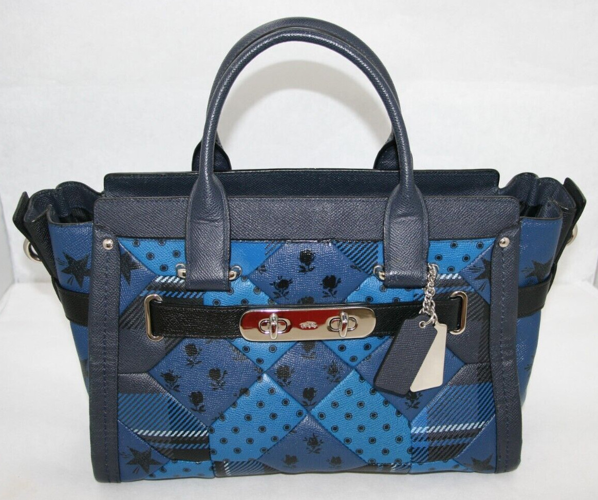 Coach Swagger Printed Patchwork Leather Quilted C… - image 2