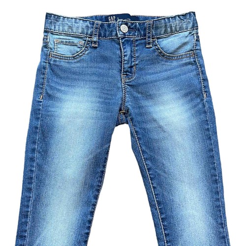 Girls 8 Regular GAP High Stretch Jegging Ankle Denim Jeans Adjustable - Picture 2 of 4
