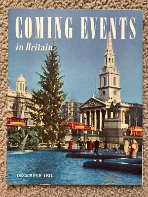 Vtg 1950's December Christmas Coming Events in Britain Magazine United Kingdom 