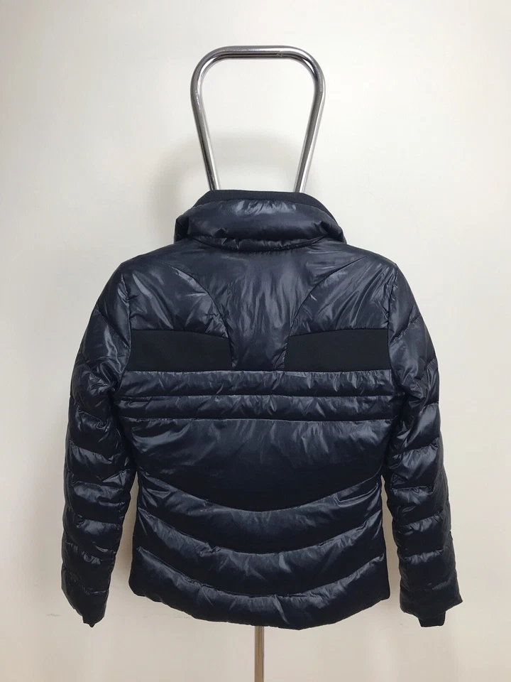 Женские S/36, Emporio Armani EA7 лыж вниз темно-синий нейлона куртка, пальто, RRP800 $ - Изображение 3 из 4