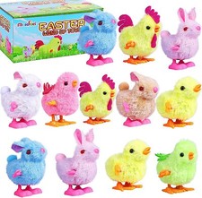 12Pcs Easter Wind Up Toys Easter Basket Stuffers Chicks Bunny Assortments Gift