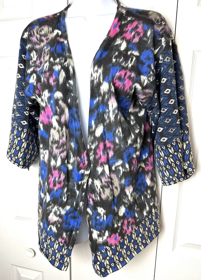 Cárdigan Suéter 100% Lana Tejido Top Anthropologie GUINEVERE Geofleur Kimono Talla S Foto 4 de 4