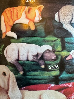 VINTAGE SCIOTO CERAMIC MOLD # S -2476 SMALL LAMB SHELF SLEEPER