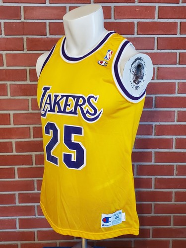 Maglia basket Eddie Jones #25 Los Angeles Lakers Yellow Champion 44 NBA usata in ottime condizioni - Foto 5 di 13