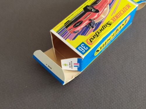 MATCHBOX SUPERFAST DRAGUAR AVEC BOITE D'ORIGINE réf 36 vintage - Foto 17 di 18
