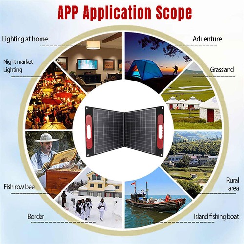 150W ETFE Foldable Solar Panel Kit Portable Solar Charger for RV Camping Home - Picture 17 of 17