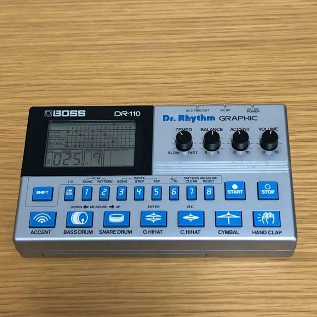 NOS 1983 Boss Dr110 Dr. Rhythm Graphic Drum Machine DR110 Dealer Demo