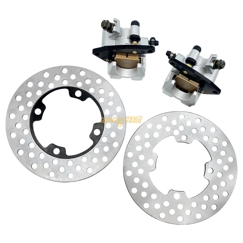 Front Brake Calipers & Brake Rotors for Yamaha Grizzly 350 YFM350 4x4 2007-2014 - Image 2 of 4