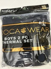 ROCAWEAR Boy  s 2 Piece Thermal Set 18-20 XL Black Base-layer Soft