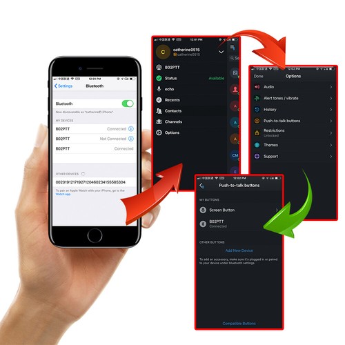 2 szt. Inrico B02 Bezprzewodowy mikrohpone do systemu Ios Android Zello Moblie Telefon - Zdjęcie 2 z 8