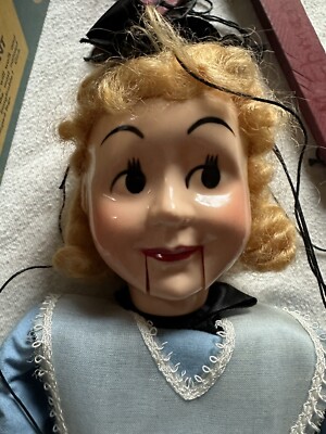 Antique Alice In wonderland Hazelle's Special Talking Marionette