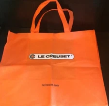 20x15x9.5 LE CREUSET Large Orange Eco-Friendly Reusable Shopping Gift Bag Tote