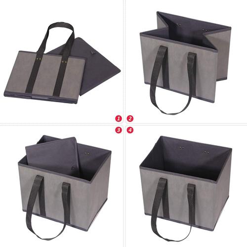 5 Pack Large Reusable Grocery Bags Foldable Durable Heavy Duty Tote Bag Set Eco - Picture 5 of 8
