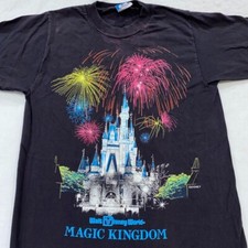 FADED vintage 80s WALT DISNEY WORLD MAGIC KINGDOM CASTLE T-Shirt XXS