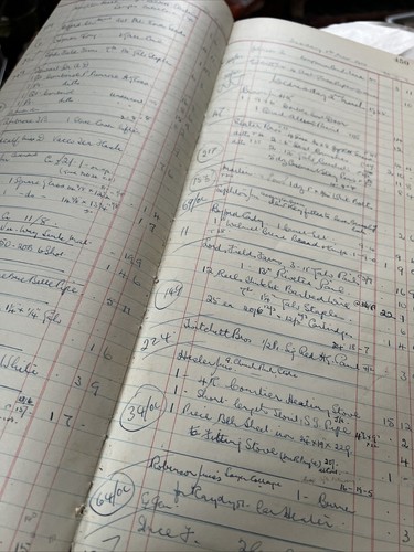 Vintage Ledger 1950s Cash Day Book Film Play Prop Hand Written Clare Suffolk Old - Picture 11 of 15