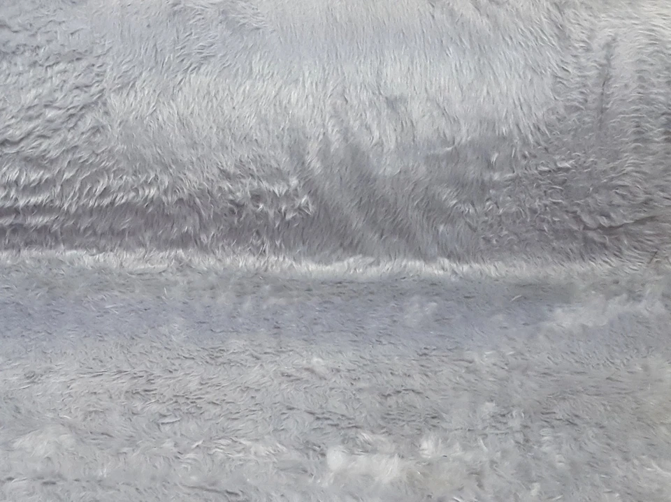 Webpelz Langhaar kuscheliges Kunstfell Stoff Fell Hellgrau Deko Bekleidung Decke - Bild 4 von 4