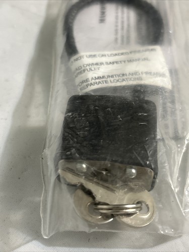 Mascon MCL01-P Armas de Fuego Pistola Cerradura y 2 Llaves Nuevo. Cable negro. - Imagen 2 de 3