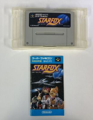 Nintendo Super Famicom SFC Star Fox From Japan w/ Box and Manual