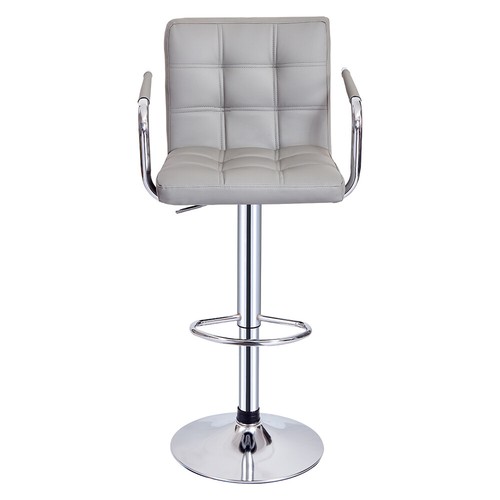 1/2pcs Faux Leather Bar Stools Breakfast Kitchen Chair Chrome Swivel Bar Stool - Picture 172 of 179