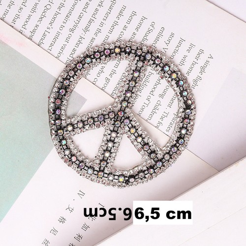 Peace Glitzer Patches zum Aufbügeln DIY Bügelbild für Kleidung Tasche Schuhe - Bild 12 von 16