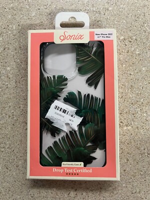 Sonix iPhone 2022 6.7'' Pro Max Case Bahama Green Palm Leaf New Open Package