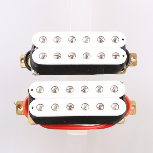 Humbucker Mini Bridge Neck Pickups Set WhiteFor Electric Guitar Parts - Picture 3 of 6