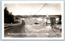 Postcard ME Quoddy Administration Building from Rici's Hill RPPC Real Photo C02