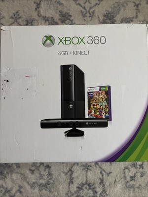 Microsoft Xbox 360  Gaming Console, Kinect, Four Games and Controller - Black
