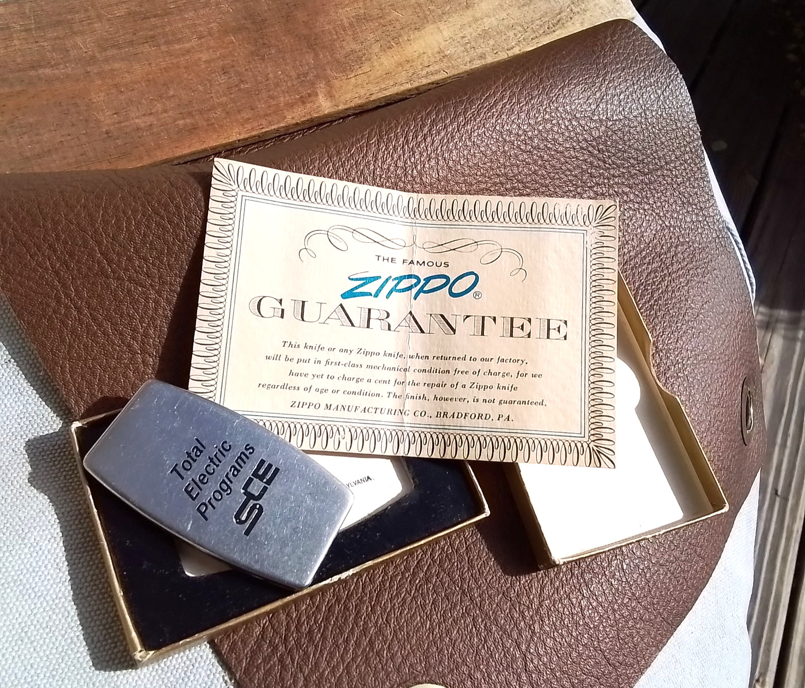 ZIPPO / So. Cal EDISON 'Gimme' Pocket Knife PEN+Nail File in Orig Box, w Paper