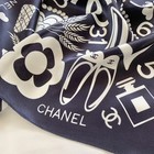 Chanel classic camellia print women's decorative square scarf/shawl 90*90cm New — photo 3