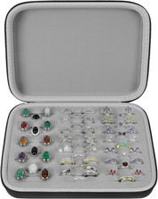 GWCASE Ring Organizer Storage Case - Jewelry Ring Display Collector Box with 42