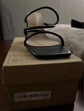 Black Square open Toe sandal