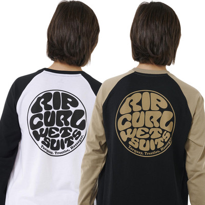 Rip Curl Kids Wettie Icon Long Sleeve Crew Neck T-Shirt Top Tee
