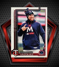 Christian Vazquez *Golden Mirror* 2025 Topps Update Image Variation SSP Twins
