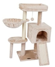 Cute Cat Tree Kitten Cat Tower for Indoor Cat Condo Sisal Scratching Beige