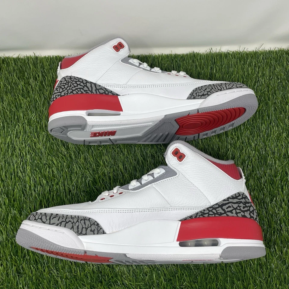 Size 10 - Jordan 3 Retro Mid Fire Red B GRADE - Image 3 of 4