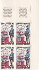 🦬Timbre France N°1632 en Bloc de 4 - Luxe ** - Journée du Timbre - 1970🦬