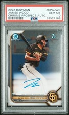 2022 Bowman Auto James Wood PSA 10