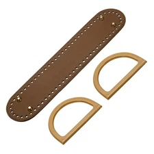 Bag Bases for Crochet 10.2" x 2.7" Oval Bag Bottom Shaper with Handle Brown