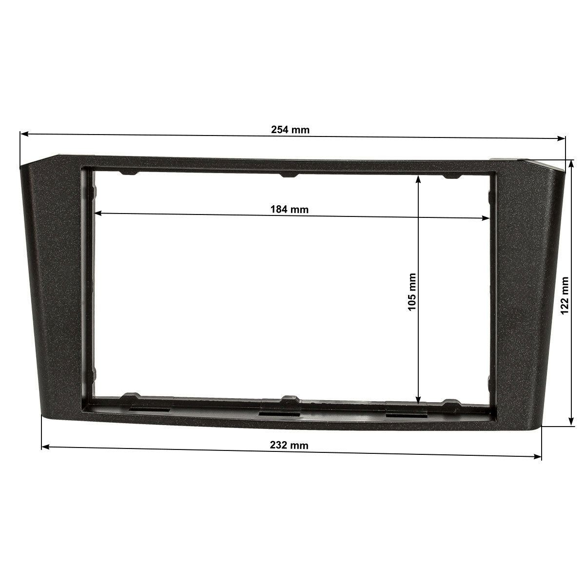 Mascherina radio 9 pollici dispositivo tablet adatta per Toyota Avensis (T25) 2003-2008 nera foto 4