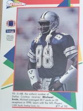 1991 Pacific Flash Cards - Michael Irvin #77
