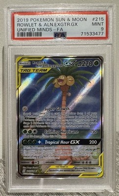 Rowlet & Alolan Exeggutor GX (Alternate Full Art) 215/236 Sm