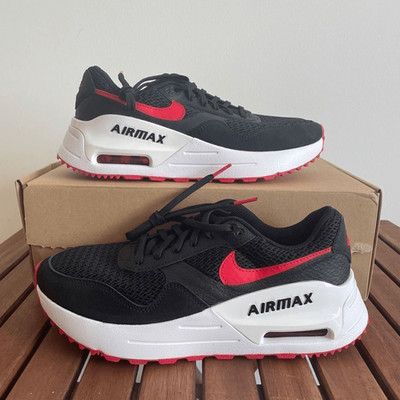 Nike Air Max System Black University Red Women Size 9 Men Size 7.5 (DM9537-005)