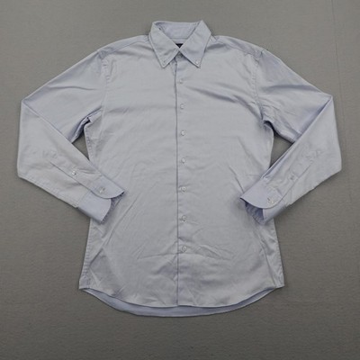Proper Cloth Dress Shirt Mens Large Blue Button Up Slim Fit Long Sleeve Oxford