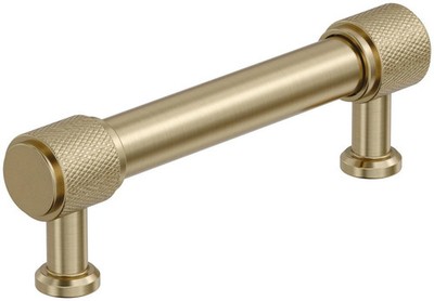 Amerock BP37743BBZ Faraday 3-3/4'' C to C Knurled Bar Cabinet Pull Golden Champag
