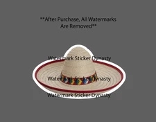 Sombrero Sticker Waterproof Decal Hat Mexico Mexican Gift NEW